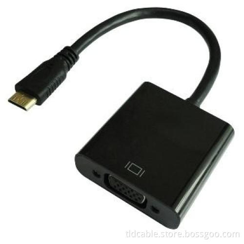 Mini HDMI to VGA M/F Adapter Convertor Cable Projector Monitors